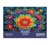 Puzzle 1000 Pièces Plante Art Tournesol, Jeu Difficile pour Les Activités, Adultes 14 Ans Et Plus, Familiale Décoration Murale Cadeau 52x38cm/1000pcs