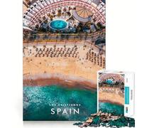 Puzzle 1000 pièces Playa De Los Cristianos Jeu de découpe sans Couture Activité intellectuelle et paisible Cadeau d'anniversaire Amusant (38x52cm)