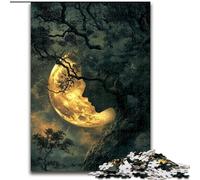 Puzzle 1000 pièces Pleine Lune en Carton, idéal pour se détendre et se Mettre au défi, décoration d'intérieur colorée, pour Les Amis, Taille 26X38cm