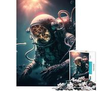 Puzzle 1000 pièces Plongée dans l'inconnu Jeu Manuel et éducatif Cadeau de Père Noël Secret Décoration Parfaite (Dimensions 38x26cm)