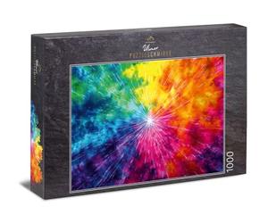 Puzzle 1000 pièces « Point d'allumage » - Éclaircissement de lumière abstrait avec centre puissant et effet de rayonnement dynamique - Motif d'art moderne pour les amateurs de design - Qualité du