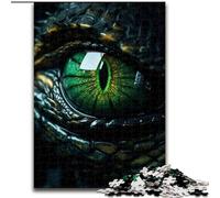 Puzzle 1000 pièces Poison Dragons Green Eye pour Adultes pour la décoration intérieure, Les Loisirs en Famille, à partir de 14 Ans (Taille 26x38cm).