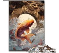 Puzzle 1000 pièces Poissons Koï pour Adultes, Jeu Stimulant, idéal comme Cadeau pour Toute la Famille 26x38cm