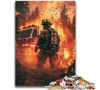 Puzzle 1000 pièces Pompier Art, pour Les 14 Ans et Plus pour Un Jeu éducatif, Un défi, Un Jouet, Un Cadeau pour Les Anniversaires 50x75cm