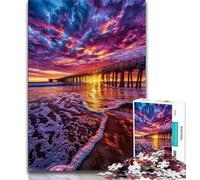 Puzzle 1000 pièces Pont au Coucher du Soleil pour Adolescents, Jeu éducatif, décoration Murale, Cadeaux Uniques pour Anniversaire et Noël (38x26cm)