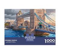 Puzzle 1000 Pièces «Pont de Londres» pour La Famille - Découverte Éducative en Carton Recyclé Épais, Jeu De Qualité Supérieure 38x26cm/1000pcs