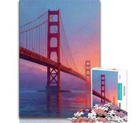 Puzzle 1000 pièces Pont de San Francisco pour Adultes et Adolescents, Assemblage de Motifs Amusant à la Maison, Cadeau d'anniversaire, Cadeau de Voyage 38x26cm