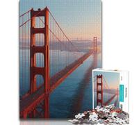 Puzzle 1000 pièces Pont de San Francisco pour Adultes et Adolescents, Jouet éducatif et décompressant, Cadeaux du Père Noël Secret (38x26cm)