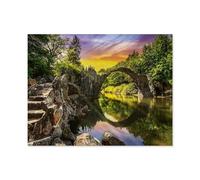 Puzzle 1000 Pièces，Pont Rakotz à Kromlau, Allemagne，pour Adultes Adolescents Scies Sauteuses 1000 Pièces Idéal pour La Relaxation Méditation Passe-Temps Cadeau d'anniversaire（75x50cm）-D89