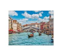 Puzzle 1000 Pièces，Pont Rialto sur Le Grand Canal à Venise, Italie，Jeu De Décompression Cerveau Défi Difficulté Jouet Éducatif pour Enfants Puzzle Puzzles-S77