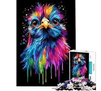 Puzzle 1000 pièces Pop Art Arc-en-Ciel Silkie Chi Activités Amusantes à la Maison Défi Difficile Jeu Impossible pour Les 14 Ans et Plus (38x52cm)
