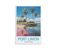 Puzzle 1000 pièces, Port Limón Costa Rica, Puzzle Classique 3D à Monter soi-même, Jouet en Papier, Cadeau Unique, Culture Locale, 52 x 38 cm