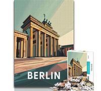 Puzzle 1000 pièces Porte de Brandebourg de Berlin pour Adultes et Adolescents, Jouet éducatif et décompressant, Cadeaux du Père Noël Secret 75x50cm