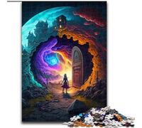 Puzzle 1000 pièces Porte Merveilleuse Puzzle Impossible pour Adultes Décoration DIY Cadeaux de Vacances Défis Cérébraux Taille : 38x26cm