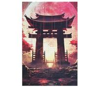 Puzzle 1000 Pièces Porte Tori Japonaise - Puzzles en Bois pour Adultes Et Enfants - Décoration D'Intérieur 78×53cm