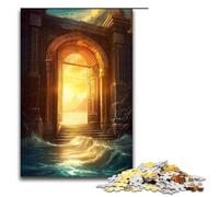 Puzzle 1000 pièces Porte vers Un Autre Monde Puzzles en Bois Jeux éducatifs Décoration d'intérieur 75x50cm
