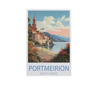 Puzzle 1000 Pièces,Portmeirion, Galles du Nord,Adultes Uniques en Papier 1000 Puzzles, Enfants Éducatifs Famille Jouets Intéressants(38x26cm)-AN20
