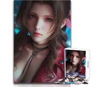Puzzle 1000 pièces Portrait d'Aerith Gainsborough - Jeu intellectuel et éducatif pour Un Père Noël Secret - Dimensions : 38x26cm