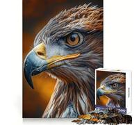 Puzzle 1000 pièces Portrait d'aigle Sauvage pour Adolescents, idéal pour stimuler la mémoire et se détendre, Cadeau d'anniversaire Parfait (50x75cm)