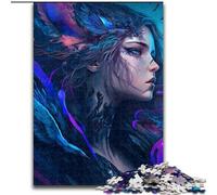 Puzzle 1000 pièces Portrait d'ange Fantastique en Carton, idéal pour la décoration de la Maison et du Bureau, Les fêtes, Les Anniversaires et Les Cadeaux de Vacances(1000 pièces, 26x38cm)