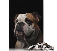 Puzzle 1000 pièces Portrait de Bouledogue Anglais Jeu éducatif Jouet Décoration familiale Adultes Défi 1000 pièces (38x26cm)