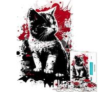 Puzzle 1000 pièces Portrait de Chat Munchkin Jeu éducatif Difficile et Stimulant d'analyse et de logique adapté aux 14 Ans et Plus (38x26cm)