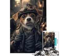 Puzzle 1000 pièces Portrait de Chien Steampunk Jeu Relaxant et addictif pour cultiver la Patience pour Un Anniversaire (Dimensions 50x75cm)