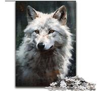 Puzzle 1000 pièces Portrait de Loup-Garou Puzzles pour Adultes Idéal pour Les Amoureux, Cadeau Parfait pour Noël, Le Nouvel an, la Saint-Valentin Taille 38x26cm
