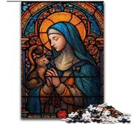Puzzle 1000 pièces Portrait de Marie la Mère, idéal comme Cadeau pour Toute la Famille 26x38cm
