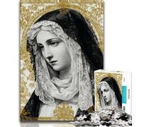 Puzzle 1000 pièces Portrait de Marie la Mère Puzzle 1000 pièces pour Adolescents et Adultes pièces entièrement emboîtables et de Formes aléatoires (50x75cm)