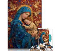 Puzzle 1000 pièces Portrait de Marie la Mère Puzzles 1000 pièces pour Adultes Cadeaux Jouet éducatif d'apprentissage Idéal comme Cadeau pour Toute la Famille (26x38cm)
