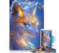 Puzzle 1000 pièces Portrait de Renard céleste Articulé Fin et Amusant,Jeu cognitif et Calme,Cadeau d'anniversaire Artistique (50x75cm)