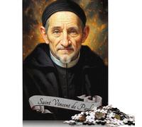 Puzzle 1000 pièces « Portrait de Saint Vincent de Paul » pour Adultes, Jouets éducatifs, Jeux en Famille, Cadeaux d'anniversaire (38 x 26 cm)