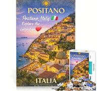 Puzzle 1000 pièces Positano | Mais une liste de souhaits amusante et humoristique avec des cadeaux d'anniversaire du Père Noël des cadeaux de voyage,