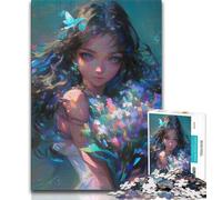 Puzzle 1000 pièces pour Adolescentes, thème animé Japonais, Jeu Familial Anti-Stress, défi Difficile, Collection d'artistes, Beaux-Arts (38x26cm)