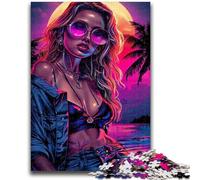Puzzle 1000 pièces pour Adolescentes Une Belle Fille Anti-Stress, Un défi Difficile à Offrir en Cadeau à Toute la Famille 38x26cm