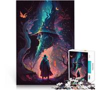 Puzzle 1000 pièces pour Adolescents À la découverte d'une forêt surréaliste Défi Difficile Cadeaux du Père Noël Secret 75x50cm