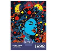 Puzzle 1000 Pièces pour Adolescents Abstract Space Fantasy Puzzle Adulte - Jeu De Construction - Difficile - Cadeau Unique pour Anniversaire Et Noël 52x38cm/1000pcs