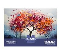 Puzzle 1000 Pièces pour Adolescents Abstract Tree Art Prints Puzzles pour Adultes : Améliorent La Mémoire - Difficile Et Stimulant - Cadeaux De Noël Et d'anniversaire 52x38cm/1000pcs