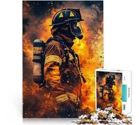 Puzzle 1000 pièces pour Adolescents Action des Pompiers Jouets de Divertissement Familial Collection d'artistes, Beaux-Arts 75x50cm