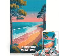 Puzzle 1000 pièces pour Adolescents, Affiche Charente-Maritime, Jeu éducatif, activités Amusantes à la Maison, renforce Les Liens Entre Couples 50x75cm