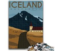 Puzzle 1000 pièces pour Adolescents, Affiche de Voyage Autour du Monde, avec Affiche et fiche de Questions-réponses pour Les 14 Ans et Plus (50x75cm)