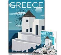 Puzzle 1000 pièces pour Adolescents, Affiche de Voyage dans Le Monde, Anti-Stress, Vacances à la Maison, avec Affiche Assortie et Feuille de Questions-réponses 50x75cm