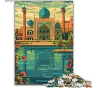Puzzle 1000 pièces pour Adolescents, Affiche de Voyage d'Ispahan, Jeu éducatif et Stimulant pour Toute la Famille, pour Anniversaire et Noël, 50x75cm