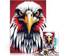 Puzzle 1000 pièces pour Adolescents Aigle Aquarelle Entraînez Votre Cerveau et Vos Mains Renforcer l'amour Entre Les Couples 38x26cm