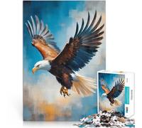 Puzzle 1000 pièces pour Adolescents Aigle majestueux en vol Entraînez Votre Cerveau et Vos Mains Bon Cadeau 38x26cm