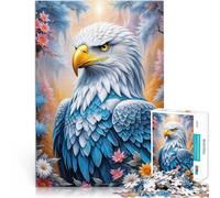 Puzzle 1000 pièces pour Adolescents Aigle Mythique Entraînez Votre Cerveau et Vos Mains avec Affiche et Feuille de Questions correspondantes 26x38cm