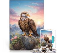 Puzzle 1000 pièces pour Adolescents Aigle Roi de la Montagne Réduction du Stress intéressante Bon Cadeau 52x38cm