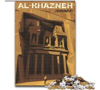 Puzzle 1000 pièces pour Adolescents Al-Khazneh, Jordanie Jouet éducatif intellectuel décompressant Cadeaux du Père Noël Secret (38x26cm) 1000 pièces
