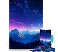 Puzzle 1000 pièces pour Adolescents Alaska Aurora Pixel Art sans Couture Jeu de réflexion Cadeau Détente et Divertissement Noël Loisirs artistiques (50x75cm)